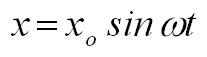 x = (xo)(sine((omega)(t))