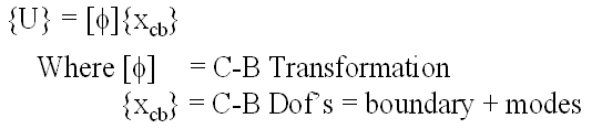 Craig-Bampton matrix equation